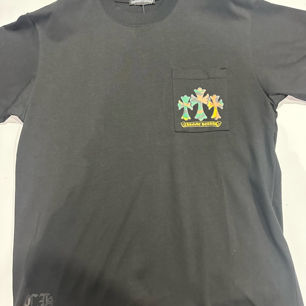 Black Graphic T-Shirt with Colorful Design